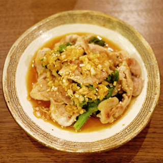 豚肉と菜の花の香味だれ