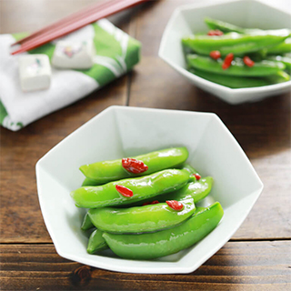 スナップエンドウの中華和え